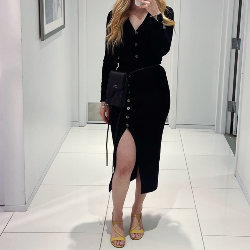 Michael Kors Logo Button Skirt